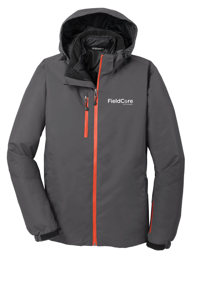 MEN S VORTEX 3 IN 1 JACKET GRAY ORANGE FieldCore