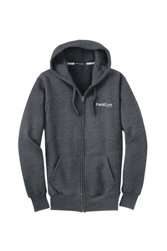 MEN'S HEAVYWEIGHT HOODED FULL-ZIP SWEATSHIRT - HEATHER GRAY