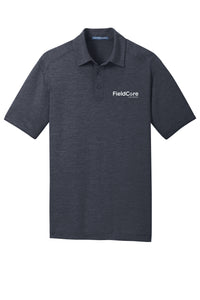 MEN’S HEATHER PATTERN POLO SHIRT - DARK HEATHER GRAY